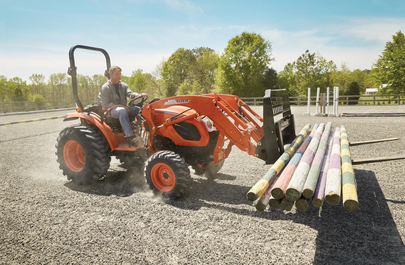 KIOTI CK tractor with pallet forks